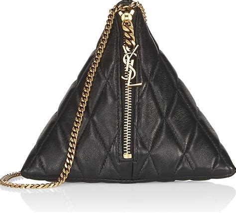 Saint Laurent Sade Pyramid Quilted Leather Shoulder Bag